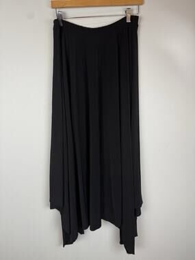 Planet Lauren G Skirt Womens Sz 1 Medium Black Asymmetrical Midi Whimsical